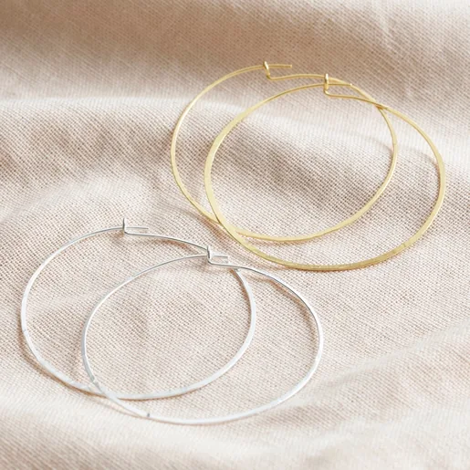 Lisa Angel Large Thin Hoop Earrings