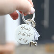 Lisa Angel Ladies' Personalised Engraved Disc and Tassel Keyring