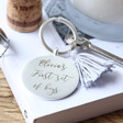 Lisa Angel Personalised Engraved Disc and Tassel Keyring