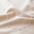 Lisa Angel Crystal Star Charm Choker Necklace in Silver