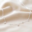 Lisa Angel Delicate Crystal Star Charm Choker Necklace in Silver