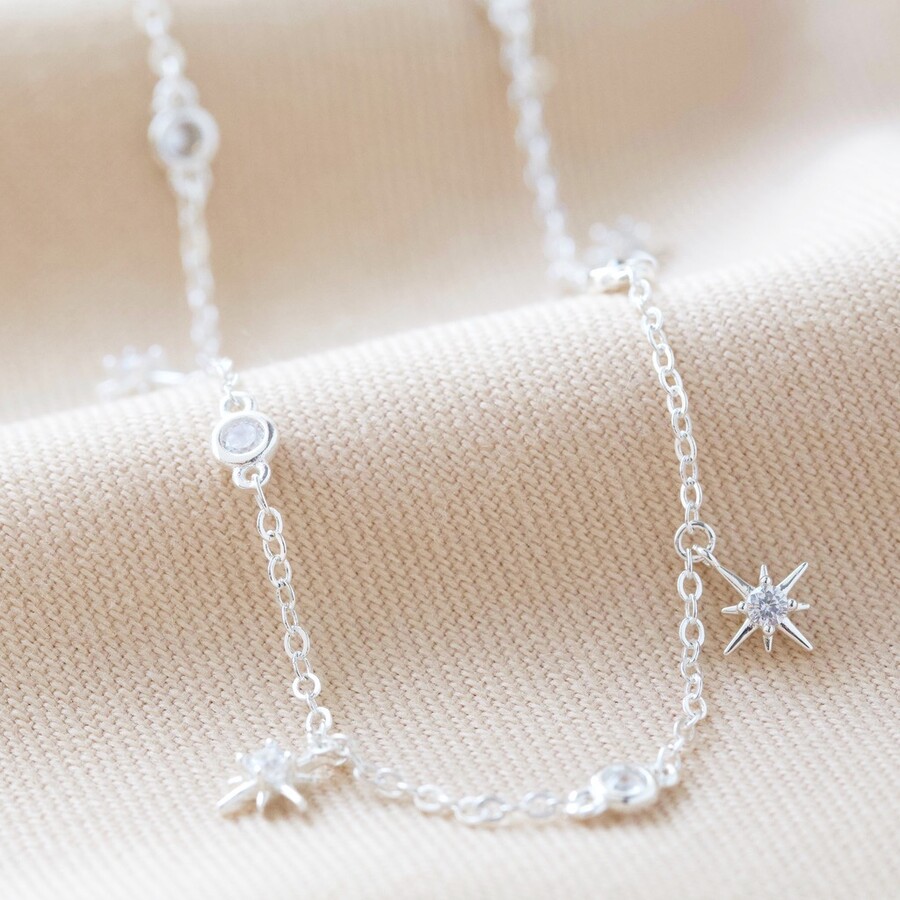 Gold Tiny star charm necklace on delicate sterling silver chain READY TO SHIP
