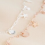Personalised Multi Charm Cable Chain Necklace