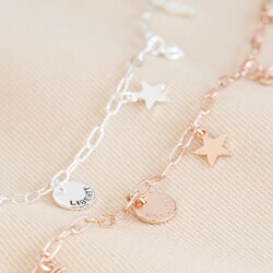 Personalised Multi Charm Cable Chain Necklace