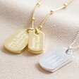 Lisa Angel Ladies' Personalised Double Dog Tag Charm Necklace