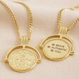 Lisa Angel Ladies' Personalised Gold Framed Sixpence Coin Pendant Necklace