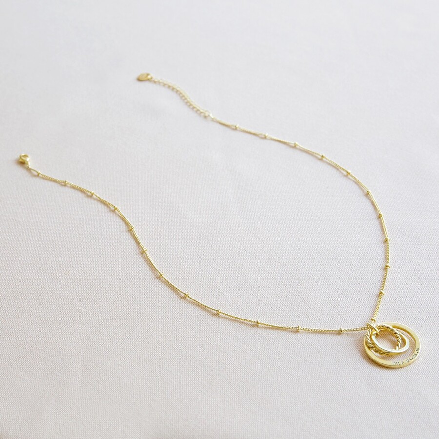 Personalised Mixed Interlocking Rings Necklace | Lisa Angel