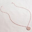 Lisa Angel Ring and Disc Pendant Necklace in Rose Gold