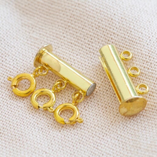 2 Pcs Layered Necklace Clasps,Sliver Magnetic Necklace Separator for  Layering,Multiple Strands Jewelry Connector
