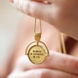 Lisa Angel Personalised Gold Framed Sixpence Coin Pendant Necklace