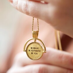 Personalised Gold Framed Sixpence Coin Pendant Necklace