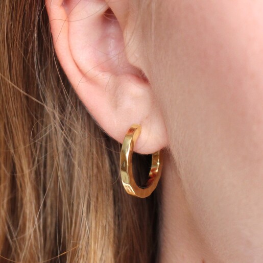 small gold earring hoops