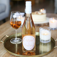 Personalised Autumn Wreath Bottle of Wine
