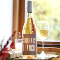 Personalised Colourful 'Congrats' Bottle of Wine
