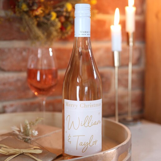 personalised christmas wine labels