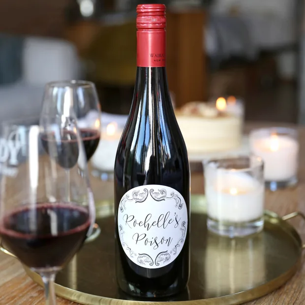 Personalised Vintage Swirls Wine Personalised Vintage Swirls Wine