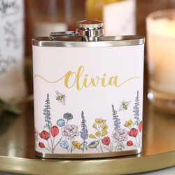 Personalised Wildflower Hip Flask