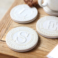 Ceramic Initial Coaster