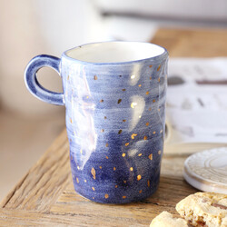 Navy and Gold Fleck Mug