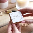 Personalised 'Everything I Wish For' Grey Square Compact Mirror for Sister