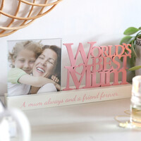 'World's Best Mum' 4" x 4" Photo Frame