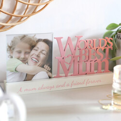 'World's Best Mum' 4" x 4" Photo Frame