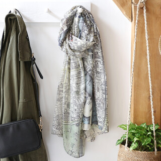 Vintage London Map Scarf