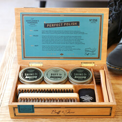 'Buff & Shine' Cigar Box Shoe Kit