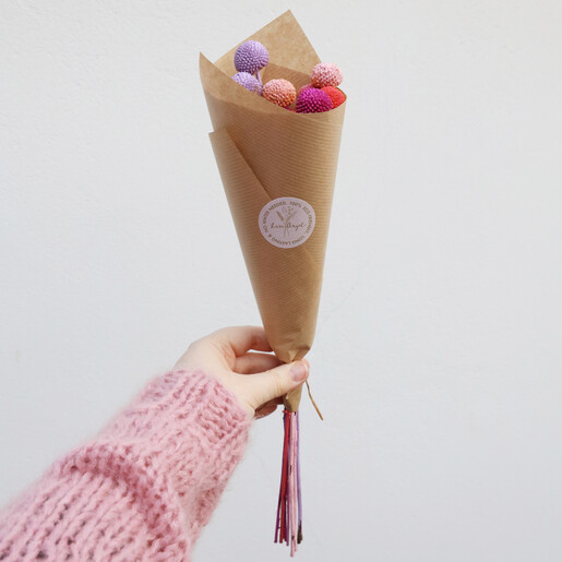 Lisa Angel Small Bunch of Preserved Candy 'Billy Buttons' Craspedia Flowers