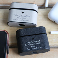 Personalised Wording Vegan Leather AirPods PRO Case