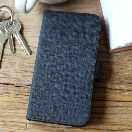 PU Leather Flip Cover Compatible with iPhone 11 Elegant black Wallet Case for iPhone 11 
