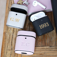 Personalised Vegan Leather AirPods Case