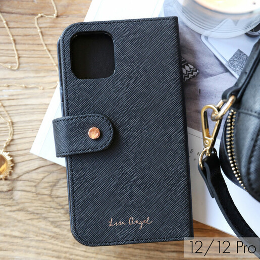 Black Vegan Leather iPhone Wallet Case | Lisa Angel Accessories Collection | Lisa Angel