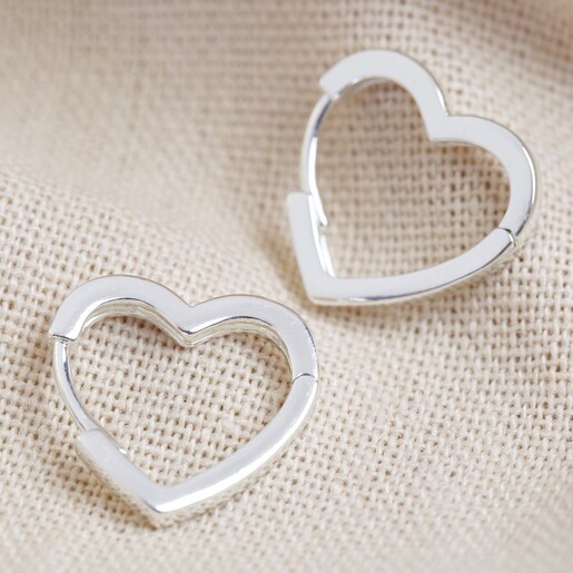 Paper Heart Hoop Earrings