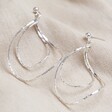 Lisa Angel Ladies' Statement Twisted Drop Earrings in Silver