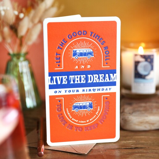 Bold Live The Dream Birthday Card