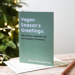 Vegan Season's Greetings Christmas Card
