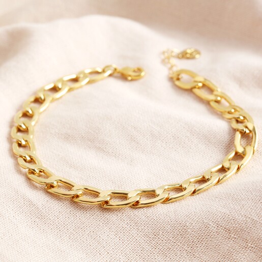 Oversized Flat Curb Chain Anklet