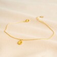 Hammered Gold Disc Anklet From Lisa Angel Set of Two Freshwater Pearl and Disc Anklets in Gold