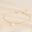 Freshwater Pearl Anklet From Lisa Angel Set of Two Freshwater Pearl and Disc Anklets in Gold
