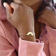 Personalised Gold Rainbow Bracelet on Model