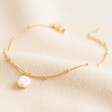 Pearl Bracelet From Lisa Angel Set of Two Freshwater Pearl and Disc Bracelets in Gold