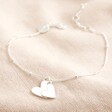 Lisa Angel Ladies' Silver Falling Heart Charms Bracelet