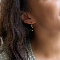 Signature Heart Hoop Earrings in Gold