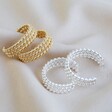 Triple Chain Hoop Earrings in Gold and Silver