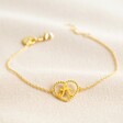 Gold Love Heart Initial Bracelet