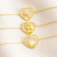 Ladies' Gold Heart Initial Bracelet