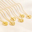 Ladies' Gold Heart Initial Necklace