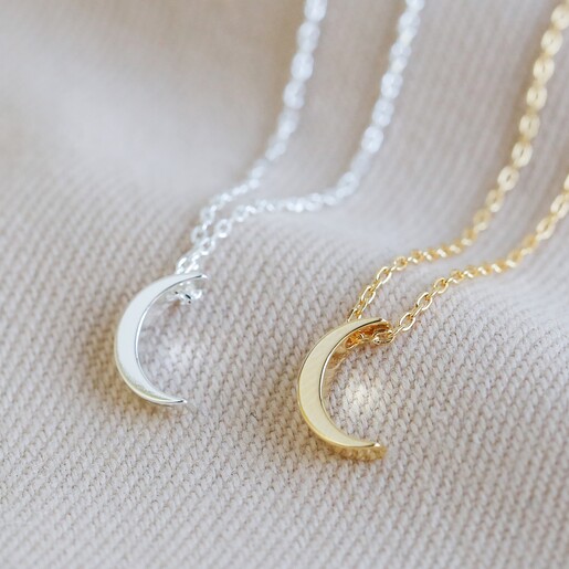 Gold Crescent Moon Necklace | Women's 