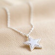 Lisa Angel Crystal Star Necklace in Silver
